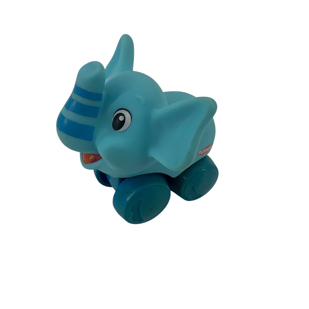 Playskool Wheel Pals Blue Elephant Rolling Animal Toy Hasbro 2009 A7818‎